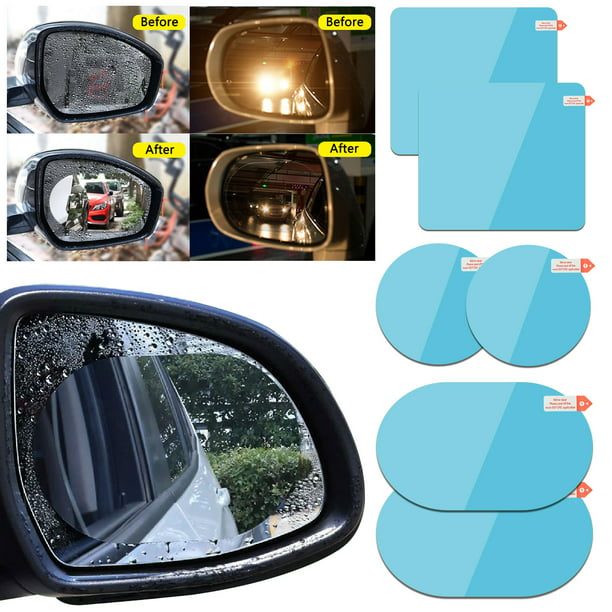 2PCS Car Side Window Clear Film Anti Fog Rearview Mirror Protective Film Sticker